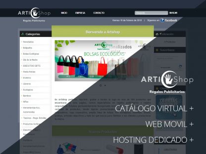 Catálogo Virtual, Web Móvil y Hosting VPS para Artishop