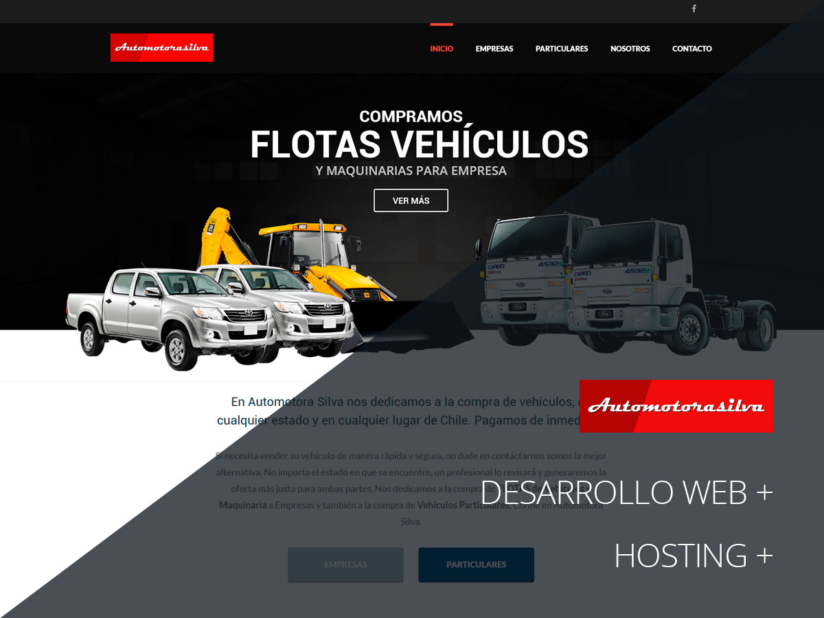 Desarrollo Web más Hosting para Automotora Silva