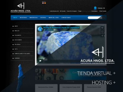 Tienda Virtual, Hosting y Webpay Plus para Acuña Hermanos