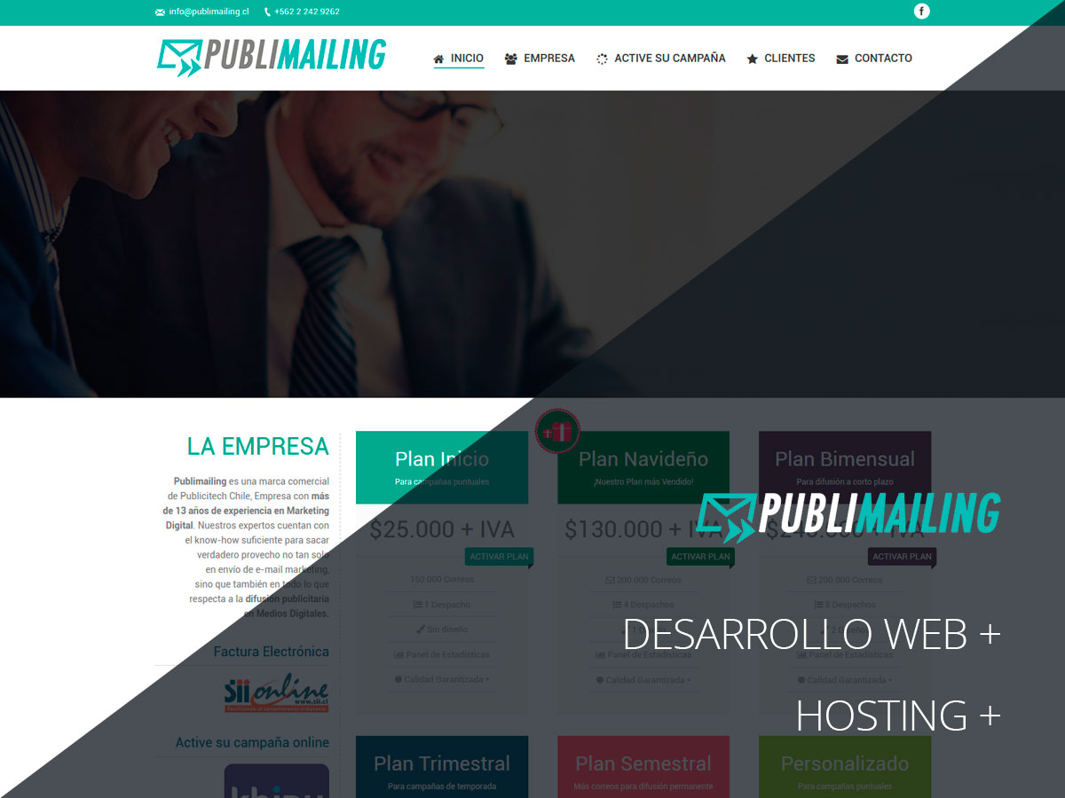Desarrollo Web Wordpress y Hosting para Publimailing